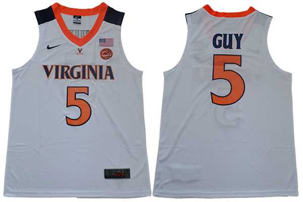 Virginia Cavaliers 5 Kyle Guy White College Basketball Jersey (1),We sell and wholesale Virginia Cavaliers 5 Kyle Guy White College Basketball Jersey (1) on line form chian!